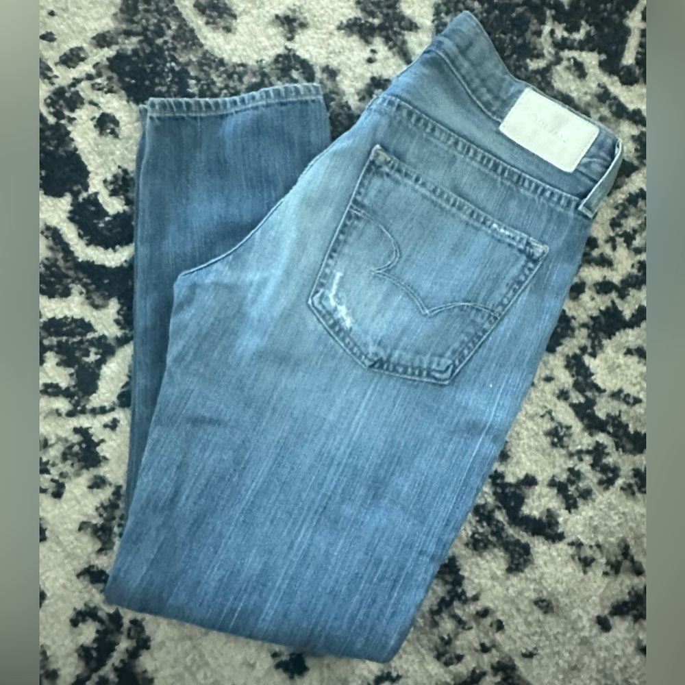 Women’s big star mom crop distressed jeans sz 26
